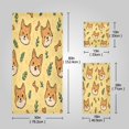 thumbnail image 3 of 3 Sizes Towel Set - Bath Towel, Hand Towel & Washcloth for Daily Household Use Sunny Shiba Buddies, 3 of 8
