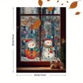 thumbnail image 3 of Cute Snowman Snowflake Canvas Print Wall Art for Living Room Bedroom Kids Room Office Holiday Christmas Decor, 3 of 8