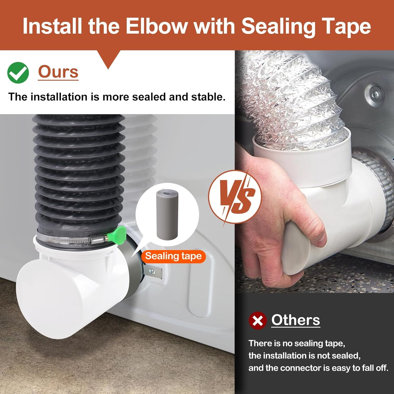 AmzDoer Dryer Vent Kit with Hose/Duct Connector/Wall Plate,4 Inch Dryer Vent Hose Connector Wall Ducting Kit for Bathroom Ventilation Fans Exhaust, Ceiling Washer Air Circulation