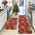 thumbnail image 5 of Todaioua Merry Christmas Kitchen Rugs Set of 2,Red Winter Snowman Snowflake Christmas Tree Kitchen mat Red Buffalo Plaid Kitchen Mats for Sink,Christmas Kitchen Decorations for Floor, 5 of 6