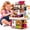 16.1in Gray, variant on WonderStone 66 PCS Kids Kitchen Playset with Learning Tablet, Realistic Cooking Sounds & Lights, Play Food & DIY Play Dough, Pretend Cooking Toys for Ages 4–8, Red