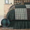 thumbnail image 2 of VHC Brands, Pine Grove Plaid Twin Bed Skirt, Green, 39x76x16, 2 of 5