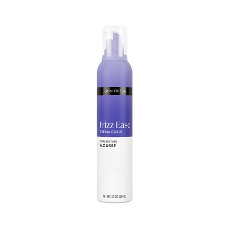 John Frieda Frizz Ease Dream Curls Curl Reviver Mousse, Anti Frizz Hair Mousse for Curly Hair, 7.2 oz