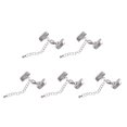 thumbnail image 1 of Unique Bargains 5Sets Ribbon Crimp Clamp Ends Lobster Claw Clasps & Chain 15mm Silver, 1 of 7