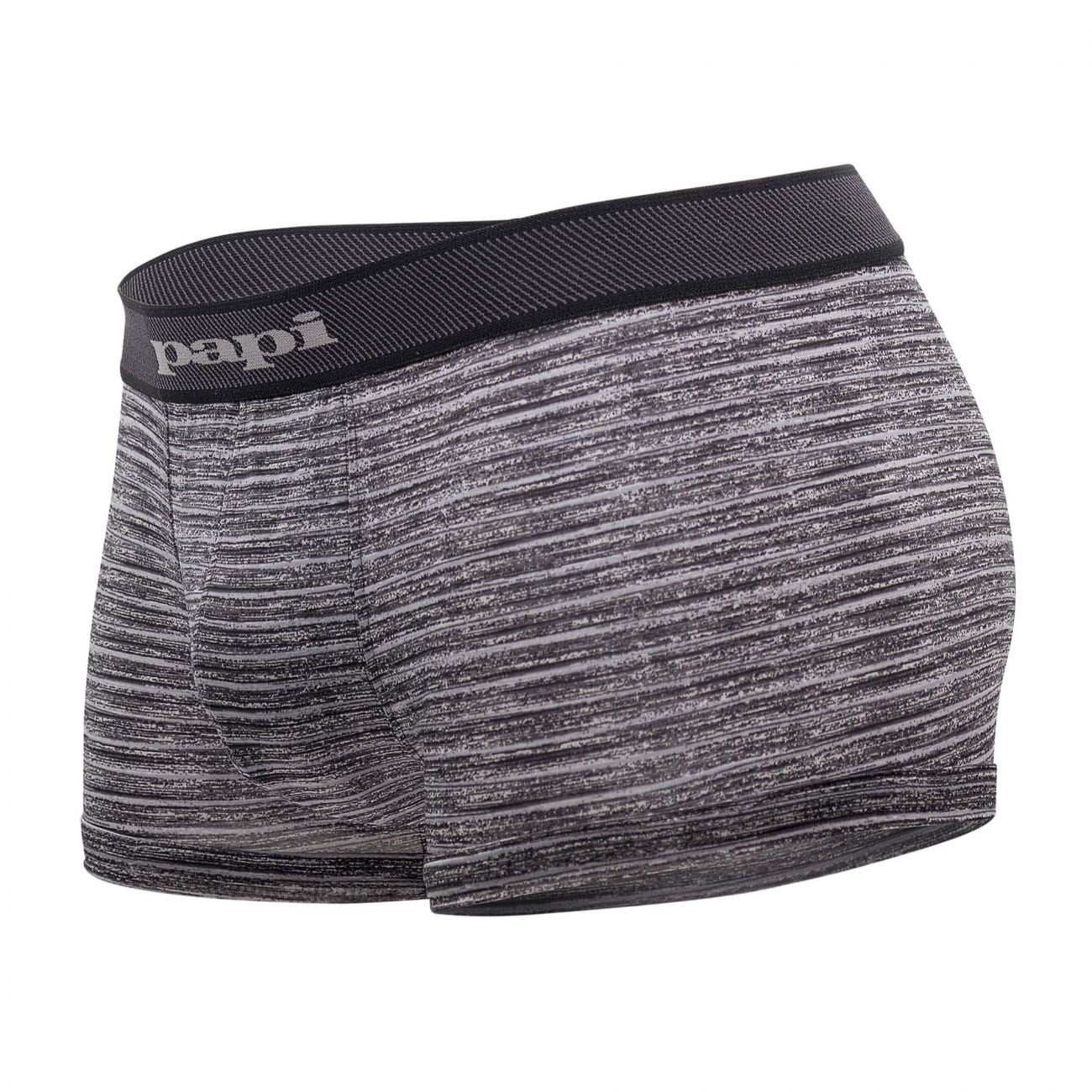 papi mens Brazilian Cool Boxer Briefs Pack of 2 Comfort Fitting Underwear  Trunks, Stripe - Black/Red, Medium US