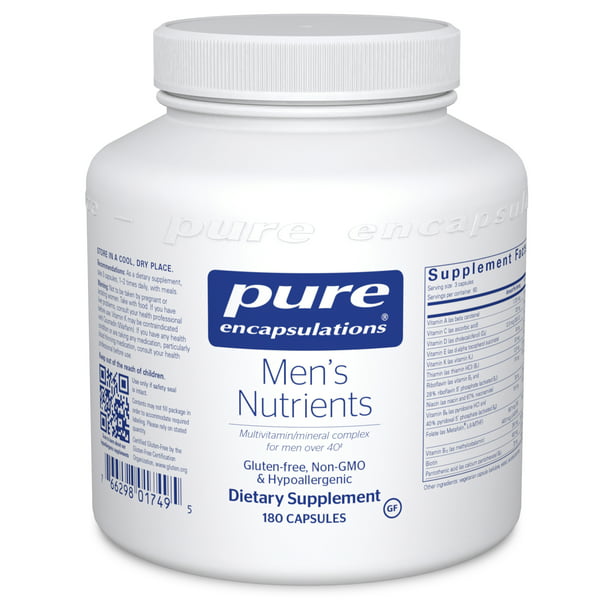 Pure Encapsulations Men's Nutrients | Multivitamin Mineral Supplement ...