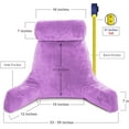 thumbnail image 3 of Husband Pillow - Light Purple Bed Rest Pillow with Arms, Detachable Neck Roll, Removable Cover, 3 of 13
