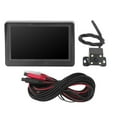 thumbnail image 2 of Backup Camera Monitor Kit, 2 Video Inputs Night Vision Weatherproof Car Rear View System  for RVs Trailers Trucks Pickups Round Camera,Butterfly Camera,4LED Light Camera,License, 2 of 7