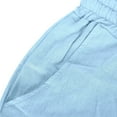 thumbnail image 5 of ZZwxWA Linen Shorts for Women Summer Beach Cotton Capris Knee Length Shorts Side Button Sweat Lounge Shorts, 5 of 5