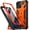 Metallic Orange, variant on Poetic Compatible with iPhone 13 Case, Spartan Series Cell Phone Case for iPhone13 (6.1 in, 2021) Full Body Rugged Premium Leather Texture Shockproof Protective Cover with Kickstand, Metallic Orange