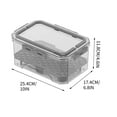 thumbnail image 3 of COM1950s Multifunctional Food Storage Container, Portable Refrigerator Box with Built-in Ice Tray, Stackable Leakproof Lunch Box, 10×6.9×4.6 Inches, 3 of 9