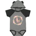 thumbnail image 3 of Inktastic Llama Rose Flower Wreath Girls Baby Bodysuit, 3 of 5
