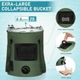 thumbnail image 3 of Portable Shower for Camping with Immersion Water , Rechargeable Camping Shower Pump, Outdoor Hot Shower with 6.6 Gallons Folding Bucket for Camping, Hiking, Traveling, Washing, 3 of 6