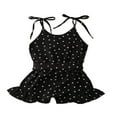 thumbnail image 5 of Enfants Fille Sangle Sans Manches Romper Pois Shorts Combinaison MHXX, 5 of 5