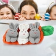 thumbnail image 6 of Milue Easter Bunny Purse Bunnies in Carrot Pouch Zip Purse Bunnies in Carrot Purse, 6 of 19