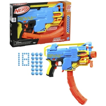 Nerf Rival Challenger MXXIV-1200 Motorized Blaster, Curved 12 Round Magazine, 18 Accu-Rounds