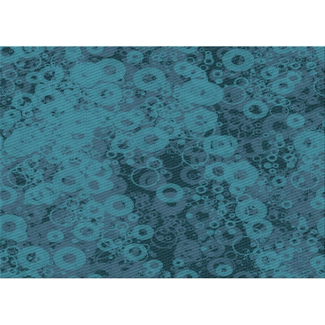 Ahgly Company Machine Washable Indoor Rectangle Transitional Dark Turquoise Green Area Rugs, 2' x 3'
