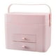 thumbnail image 1 of Estuche de maquillaje organizador con espejo iluminado, resistente al agua y cajones. Rosa, 1 of 9