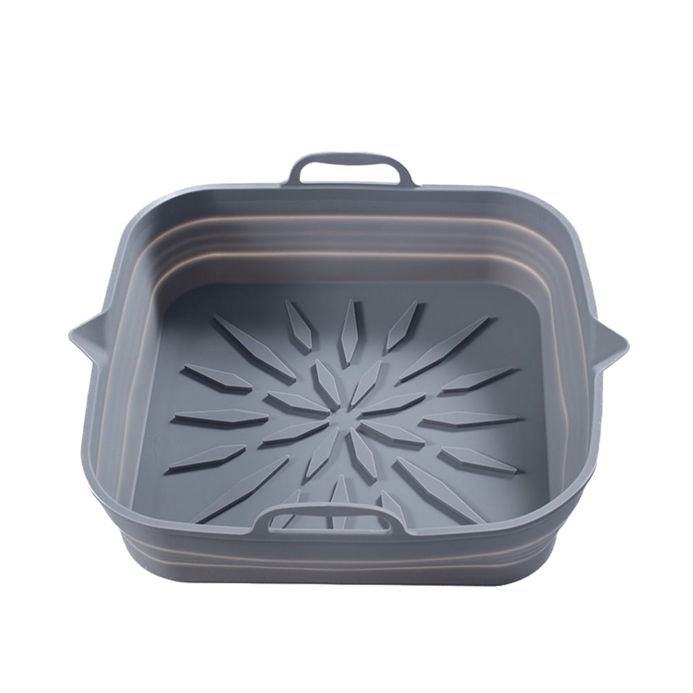 EDFRWWS Silicone Square Air Fryer Baking Tray Fried Chicken Grill Pan