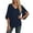 Navy Blue, variant on Plus Size Women's Fall Casual 3/4 Ruffled Sleeve Chiffon Blouse Tops for Women,Mother's Day,Navy Blue,2XL