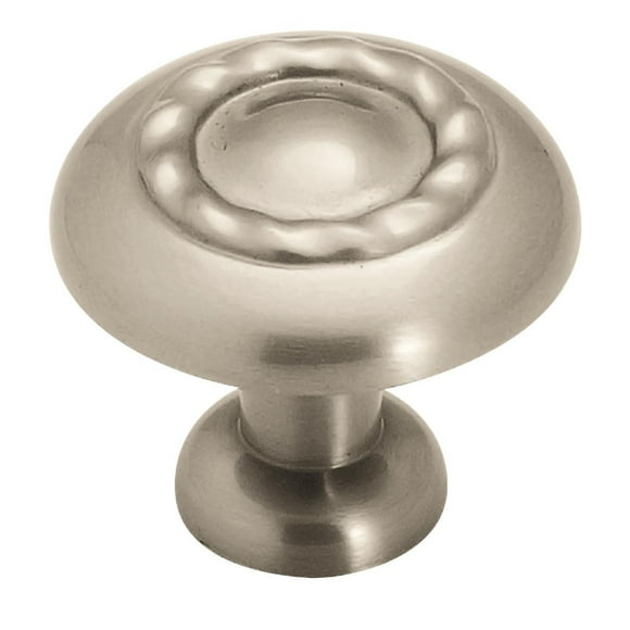Amerock Inspirations 1-1/4 in (32 mm) Diameter Satin Nickel Cabinet Knob - 10 Pack