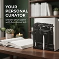 thumbnail image 3 of Unique Bargains 2Pcs Metal Hollow Design Book Ends Black Arc de Triomphe 7.9*4.3*6.7inch, 3 of 5