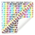 thumbnail image 1 of Ltdhehe Mini Short Birthday Wrapping Paper Colorful Foil With Stripes Dots Happy Birthday Lettering Gift Wrapping Paper For Holiday Birthday Wedding, 1 of 3