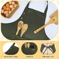 thumbnail image 3 of AOWOO 2 Pack Kitchen Bib Apron, Adjustable Waterdrop Resistant Apron with 3 Pockets, Kitchen Cooking Chef Apron for Women Men, Unisex Black Apron for Kitchen Cooking Baking Crafting BBQ Drawing, 3 of 7