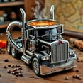 thumbnail image 2 of Handcrafted Truck Coffee Mug, 11oz Semi-trailer Shaped Ceramic Coffee Cup, Semi-Truck Coffee Mugs, Unique Gift For Coffee And Truck Lovers, 2 of 5