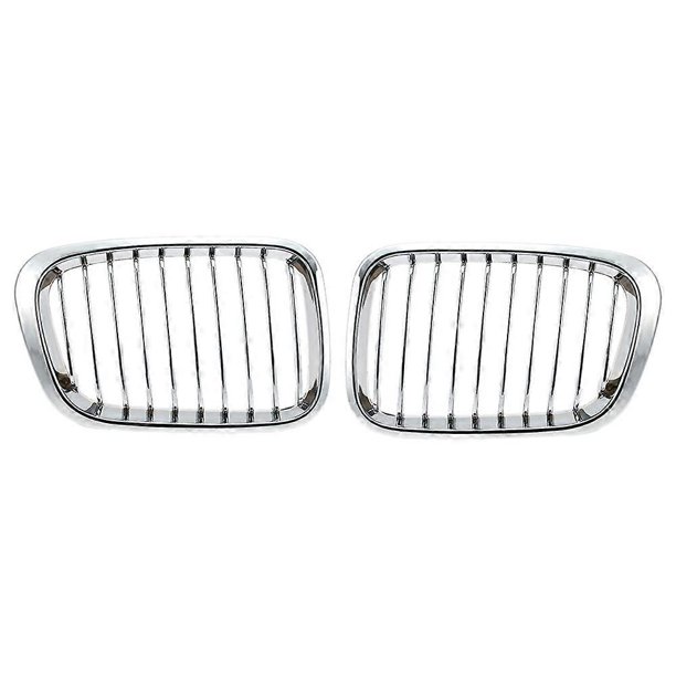 2 rejillas cromadas para el capó delantero para BMW E46 320I 323I 325I 328I 330I sedán de 4 puertas (1998-2001)