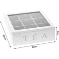 thumbnail image 2 of Auch Wood Tea Bag Organizer Storage, 9 Compartment Tea Chest Box Tea Bag Organizer Tea Bag Holder Tea Box Tea Storage for Kitchen Tea Holder Tea Box for Tea Bags Organizer Kitchen Storage, 2 of 4