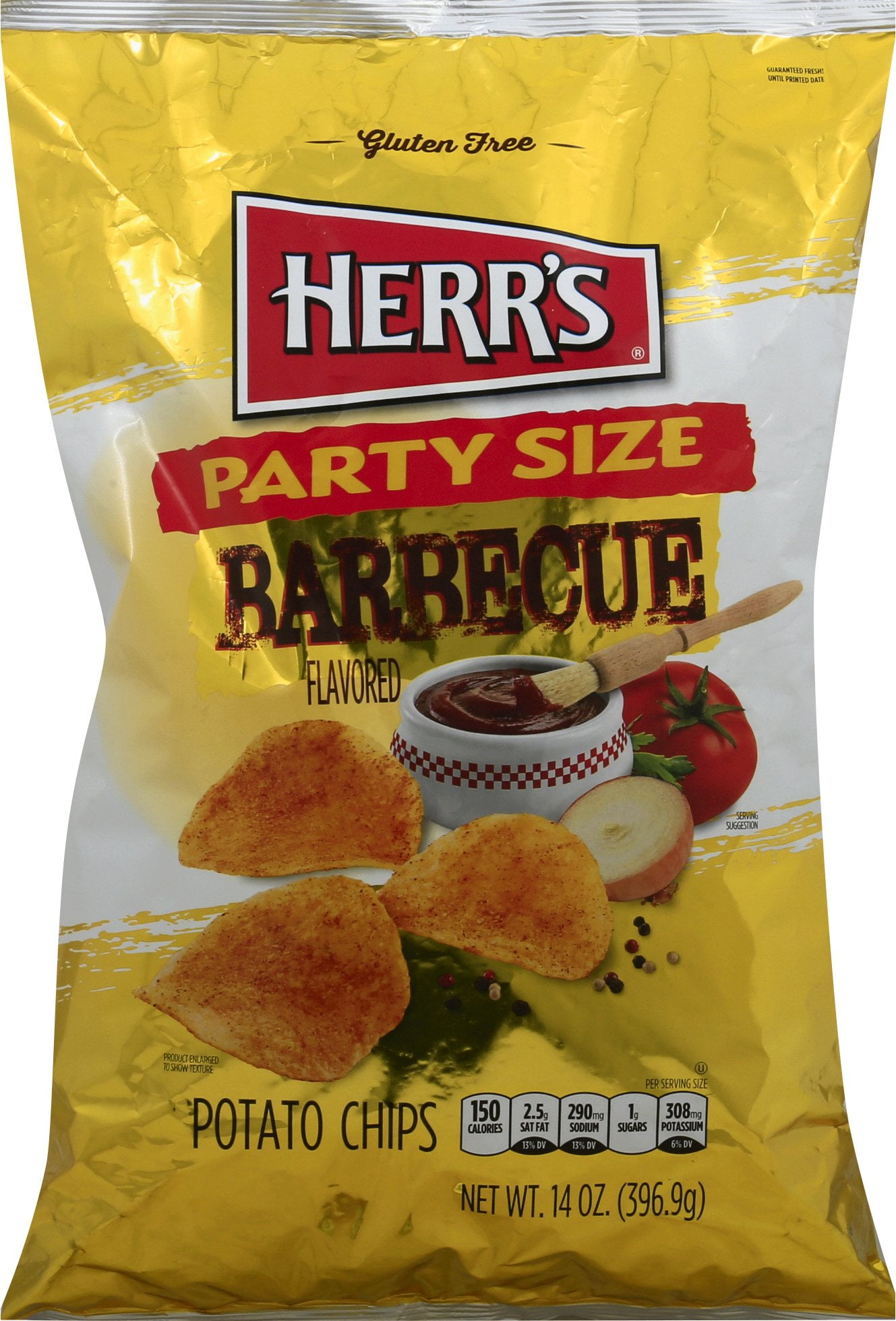 Herr's Barbecue Potato Chips Family Size, 15 Oz.