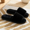 thumbnail image 4 of Leozcaa Fuzzy Open Toe Slippers for Women Indoor Cozy Memory Foam Slip On House Slides Shoes Gifts, 4 of 6