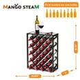 thumbnail image 3 of Mango Steam 32 Bottle Wine Rack with Glass Table Top, Black, 3 of 11