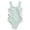 Green, variant on Grblisyd Girls Swimsuit Crew Neck Solid Color One Piece Swimwear Cut-Out Bathing Suit for Girls 10-12Y