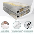 thumbnail image 4 of Queen Quilt Set 90''x96'', Marble Grey Lightweight Summer Bedspread Coverlet Set with 2 Pillow Shams, Modern Gold Luxury Neutral Texture Breathable All Season Quilt Bedding for Bedroom/Guest Room, 4 of 9