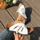 thumbnail image 4 of Zapatillas ahuecadas para mujer, antideslizantes, cómodas para viajes al aire libre (37), color blanco, 4 of 7
