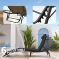 thumbnail image 7 of Kullavik Patio Chaise Lounge Set 3 Pieces Outdoor Lounge Chair Outdoor Wicker Lounge Chairs with Table Folding Chaise Lounger for Poolside Backyard Porch,Black, 7 of 7