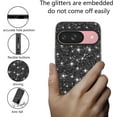 thumbnail image 3 of Compatible with Google Pixel 9 Case Glitter Shockproof, Google Pixel 9 Phone Case Bling Sparkly TPU and PC Silicone Shiny Girl Women Thin Protective Cover (Black), 3 of 14