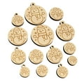 thumbnail image 1 of Snowman Hat and Scarf Wood Mini Charms Shapes DIY Craft Jewelry - With Hole - 30mm (6pcs), 1 of 7