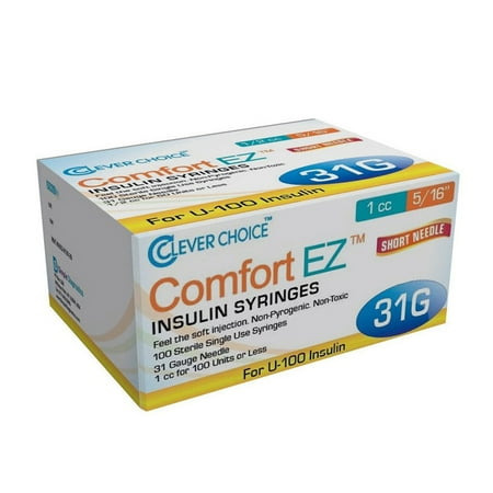 Clever Choice Comfort EZ Syringes 1cc 8mm 31g