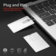 thumbnail image 2 of USB flash drive 128GB 10 pack, card USB 2.0 thumb drive bank card shape memory stick card USB drive loose USB 128GB 10 pieces (white card), 2 of 5