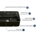 thumbnail image 2 of DeerValley DV-2V031 Matte Black 19 Inch Bathroom Vessel Sink Above Counter Rectangular Countertop Sink for Cabinet Lavatory Vanity, 2 of 10