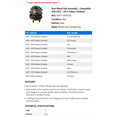 thumbnail image 2 of Rear Wheel Hub Assembly - Compatible with 2010 - 2014 Subaru Outback 2011 2012 2013, 2 of 2