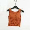 thumbnail image 2 of Timegard Womens Tank Tops with Built in Bra Camis Scoop Neck Sleeveless Crop Top Comfy Summer Homerwear, 2 of 3