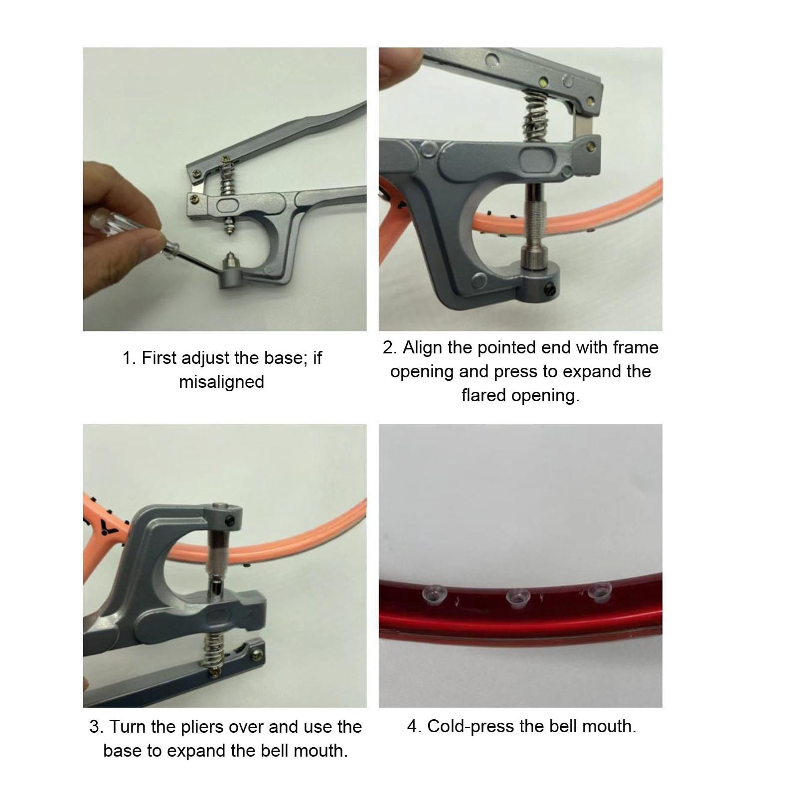 LAZIOEGR Portable Badminton Grommet Eyelet Plier with Screwdriver – Cold‑Press Clamp Tool for Quick Racket Maintenance