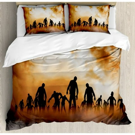Ambesonne Halloween Zombies Dead Men Body In The Doom Mist At