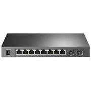 TP-Link JetStream 8-Port Gigabit Smart PoE+ Switch with 2 SFP Slots - 8 Ports - Manageable - 4 Layer Supported - Modular - 58 W PoE Budget - Twisted Pair, Optical Fiber - PoE Ports - Desktop