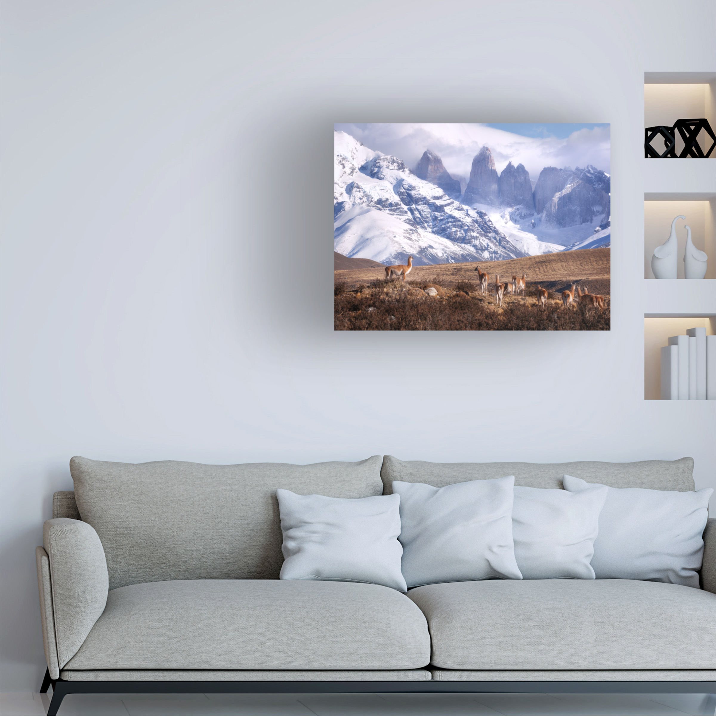 Oleg Rest 'Guanakos In Patagonia' Canvas Art