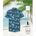 thumbnail image 5 of Hawaiian Shirts for Men, Print Men's Casual Short Sleeve Button Down Shirts Floral Aloha Beach Shirt, 5 of 6